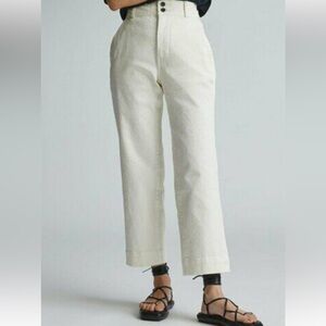 NWT Everlane The Organic Kick Flare Pant off white size 6